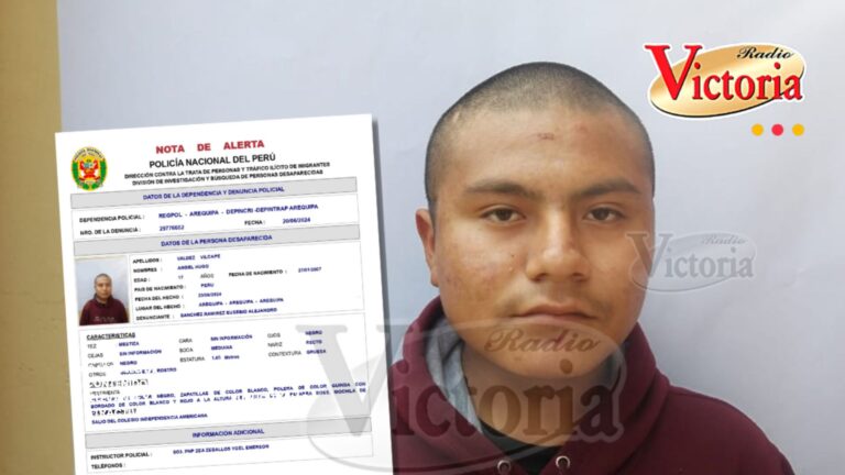 Arequipa: buscan a menor de 17 años desaparecido cuando salió de colegio