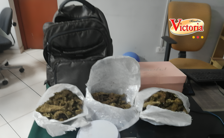 Arequipa: Mujer de 23 años detenida por llevar más de 2 kilos de droga