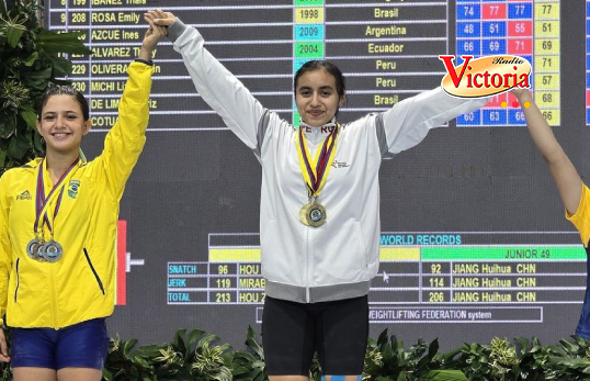 Katerin Olivera gana 8 medallas en Panamericano de levantamiento de pesas