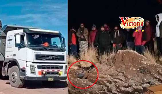 Puno: Roban volquete y conductor es enterrado con la arena que trasladaba