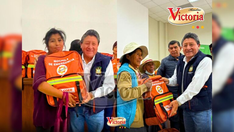Arequipa: entregan mochilas de emergencia a familias vulnerables de Tiabaya