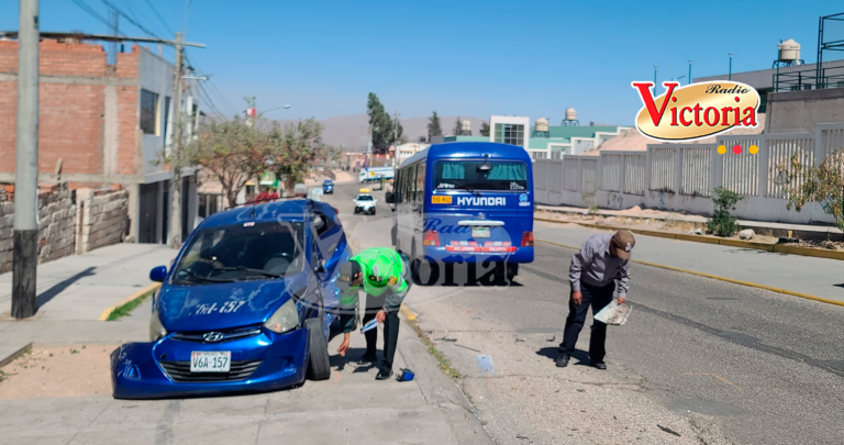 Arequipa: Bus del SIT protagoniza accidente de tránsito que deja un herido