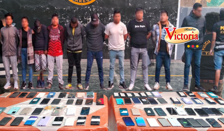 Detienen a 10 sujetos e incautan más de 80 celulares reportados como sustraídos