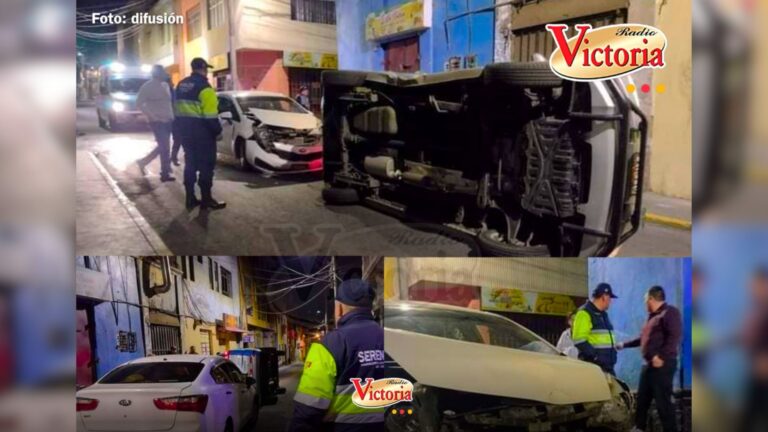 Arequipa: violento choque deja un conductor herido y otro fugó