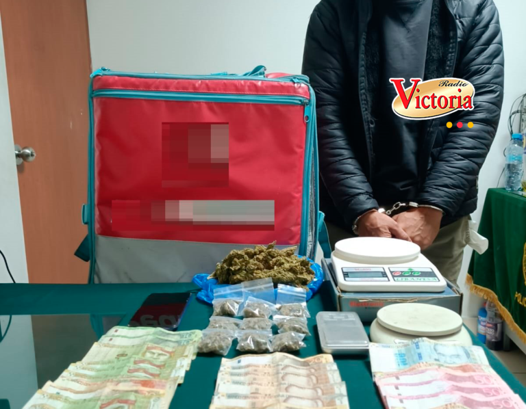 Arequipa: Capturan a presunto repartidor de droga por delivery