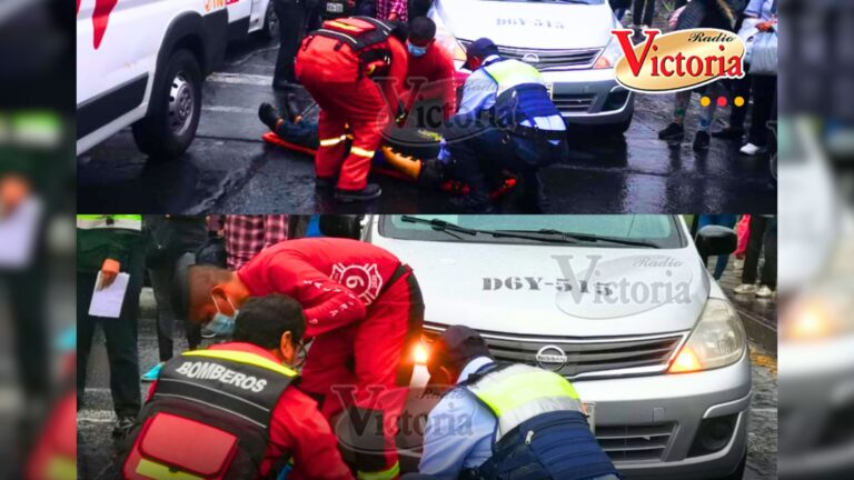 Bomberos auxilian a varón que resbaló por lluvias del Cercado