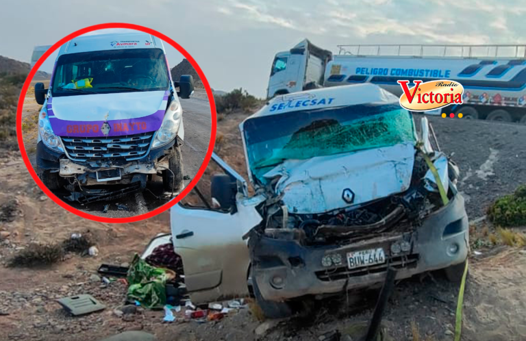 Choque de minivans en la vía Arequipa-Puno deja varios heridos