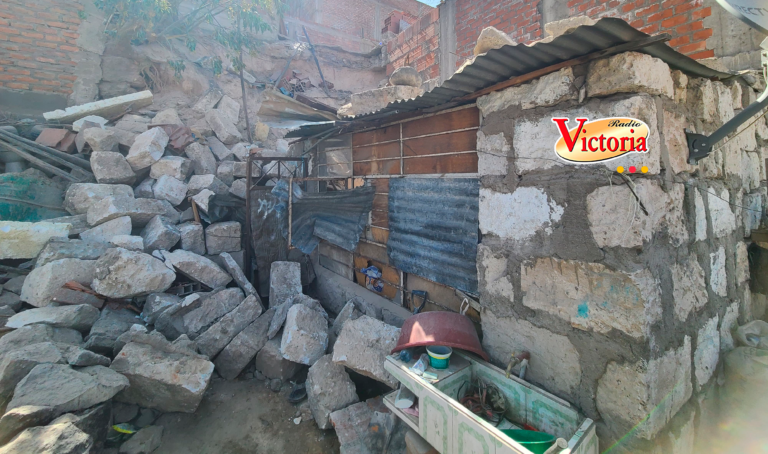 Dos heridos tras derrumbe de muro en una vivienda en el distrito de Cayma