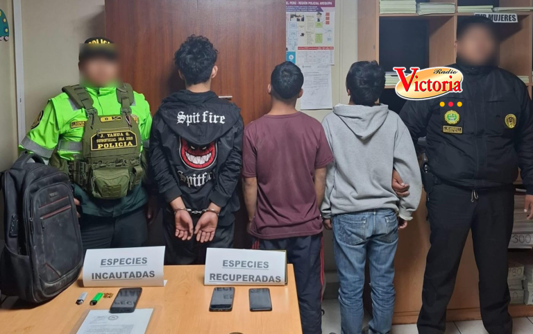 Arequipa: Capturan banda dedicada al robo de celulares en Mariano Melgar