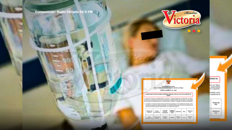 ¡Cuidado! Alertan sobre suero fisiológico de Medifarma S.A.
