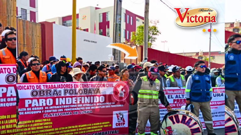 Arequipa: huelga de construcción civil amenaza continuidad de 48 obras